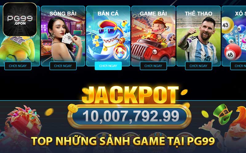 Top những sảnh game đang thịnh hành tại nhà cái PG99